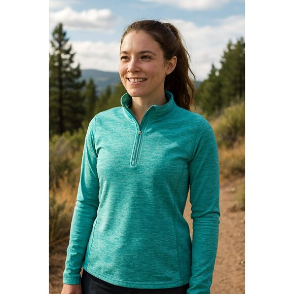 The North Face Quarter‑Zip Pullover Medium Teal - Picture 9 of 9